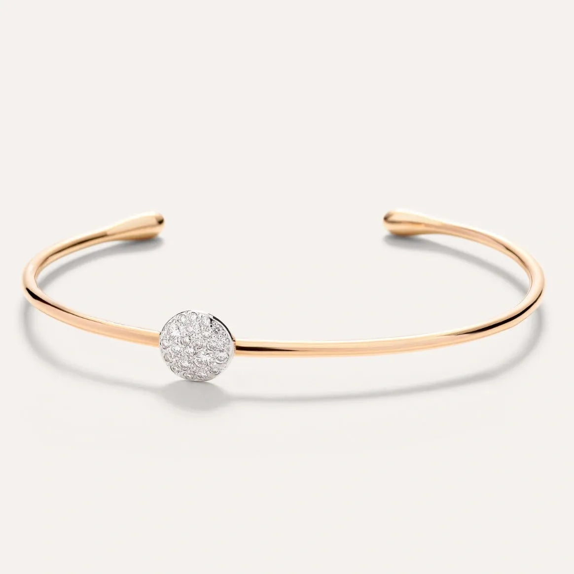Pomellato Sabbia Bangle in 18k Rose Gold with Diamonds - Orsini Jewellers