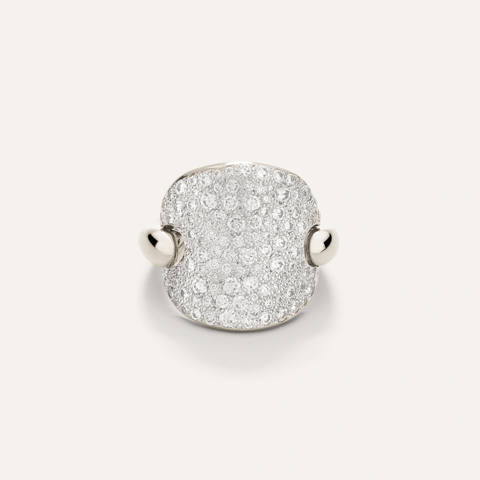 Pomellato Sabbia Ring in 18k Manganese White Gold and Diamonds - Orsini Jewellers
