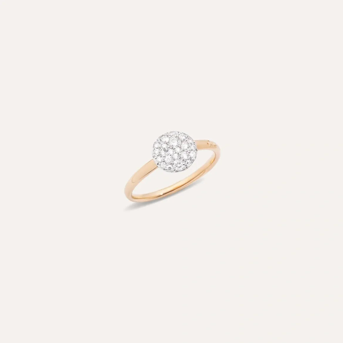 Pomellato Sabbia Ring in 18k Rose Gold with White Diamonds - Orsini Jewellers