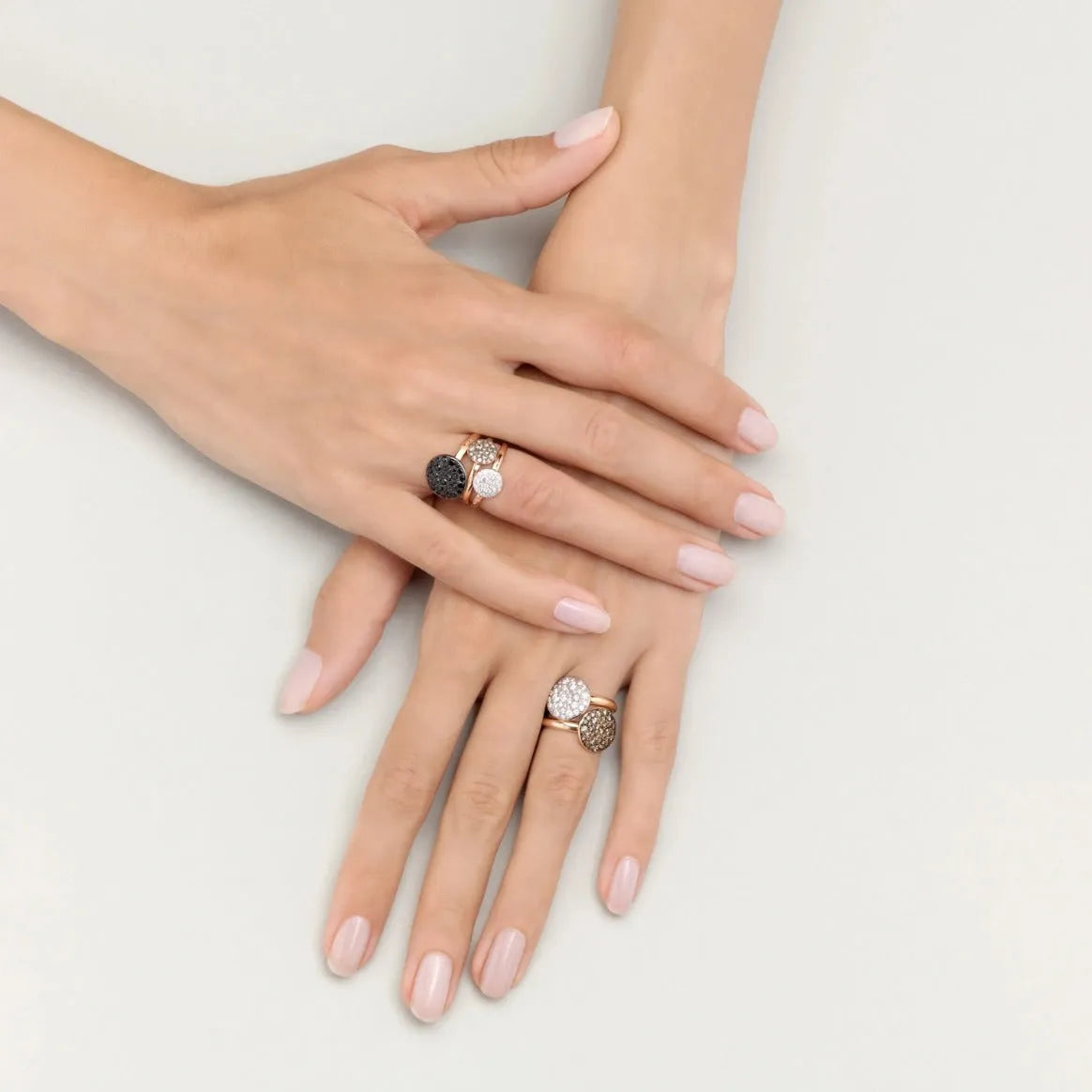 Pomellato Sabbia Ring in 18k Rose Gold with White Diamonds - Orsini Jewellers