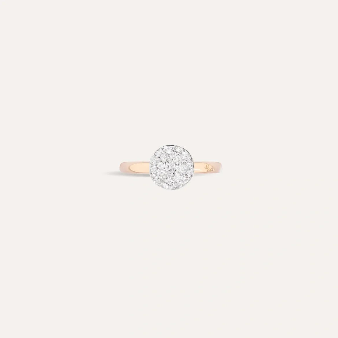 Pomellato Sabbia Ring in 18k Rose Gold with White Diamonds - Orsini Jewellers