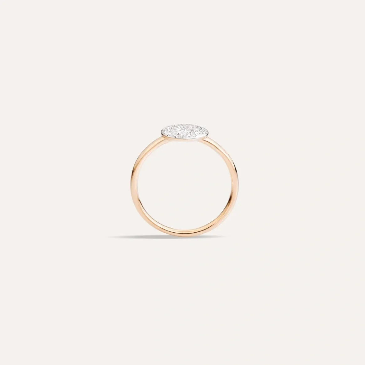 Pomellato Sabbia Ring in 18k Rose Gold with White Diamonds - Orsini Jewellers
