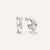 Pomellato Together Double Loop Earrings in 18k White Gold with White Diamonds - Orsini Jewellers