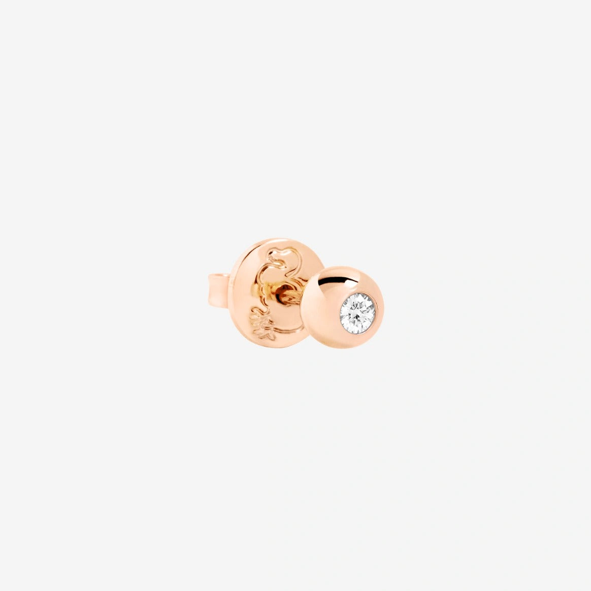 rose gold & diamond bollicine stud earrings