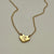 st cuths yellow gold heart necklace