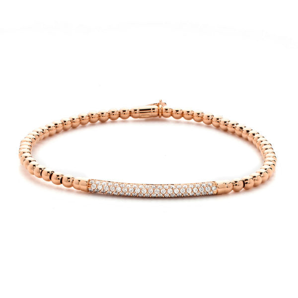 Hulchi Belluni Tresore Stretch Bracelet in 18k Gold with 80 Diamonds - Orsini Jewellers