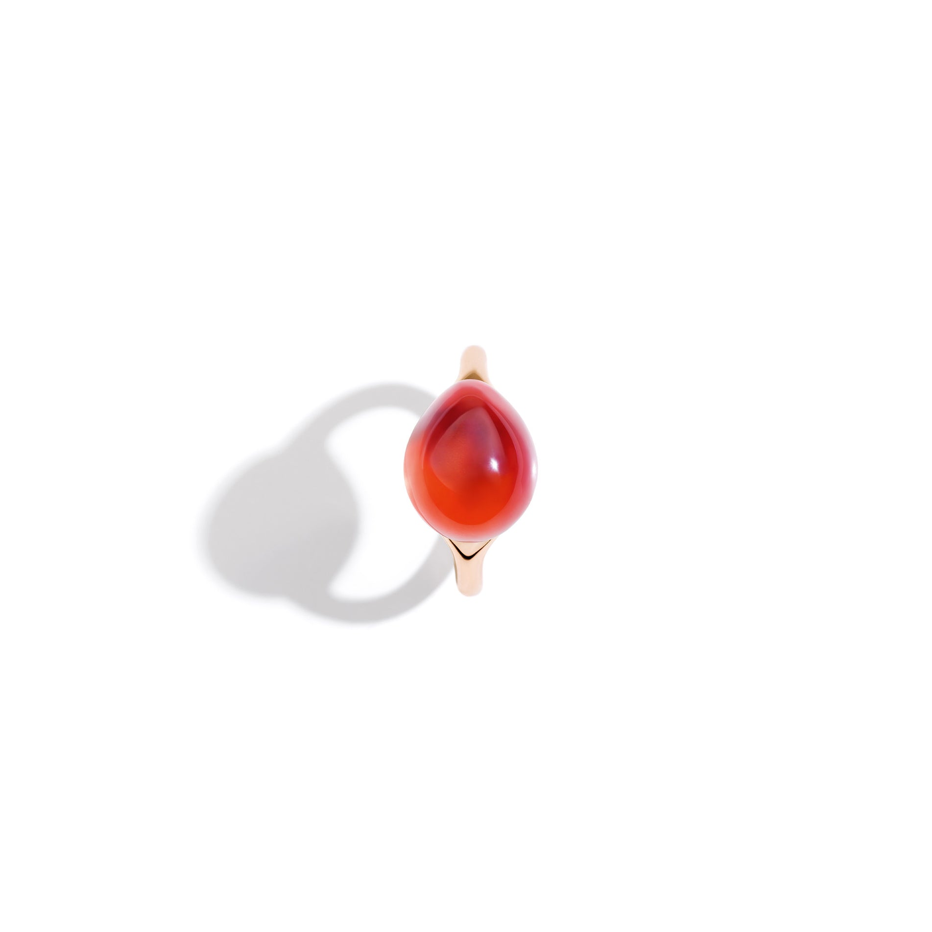 Pomellato Rouge Passion Ring in 9k Rose Gold with Orange Sapphire - Orsini Jewellers NZ
