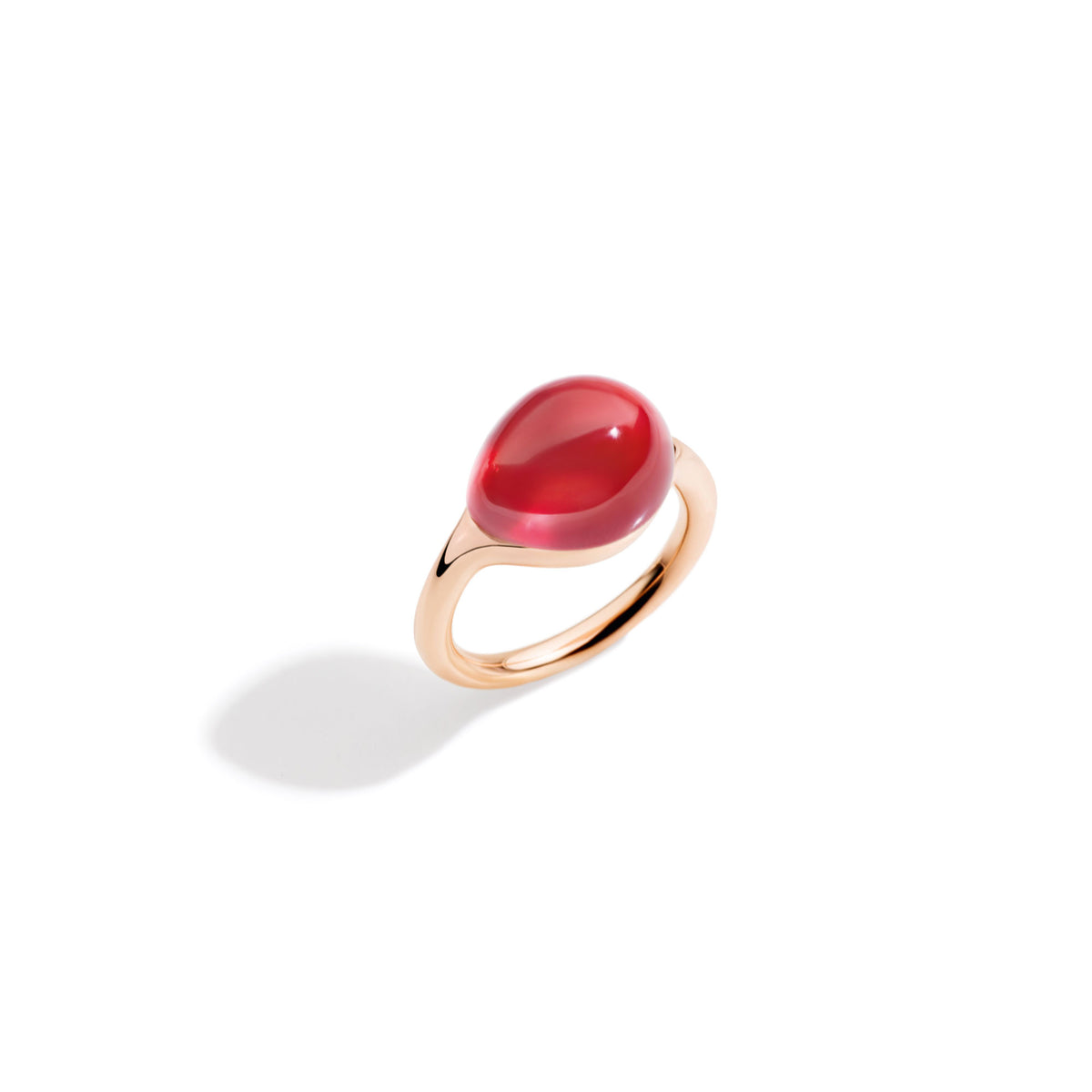Pomellato Rouge Passion Ring in 9k Rose Gold with Orange Sapphire - Orsini Jewellers NZ