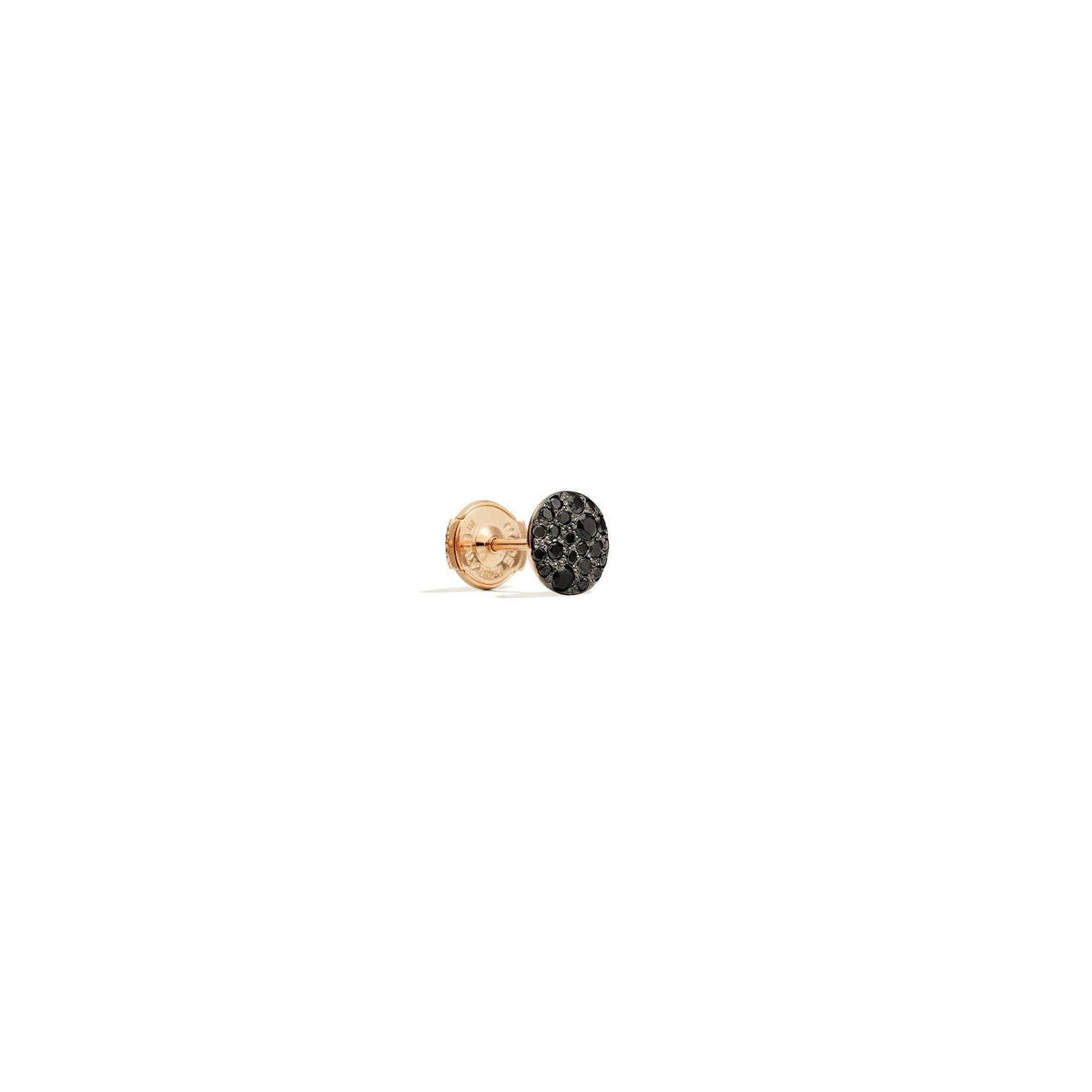 Sabbia Stud Earrings in 18k Rose Gold with Black Diamonds - Orsini Jewellers NZ