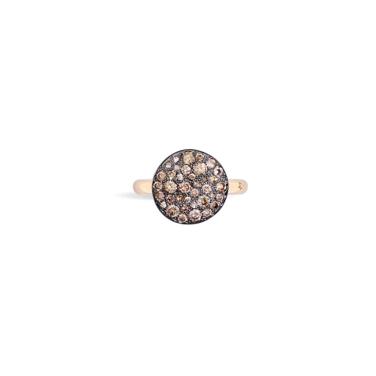 Sabbia Ring in 18k Rose Gold with Brown Diamonds large - Orsini Jewellers NZ