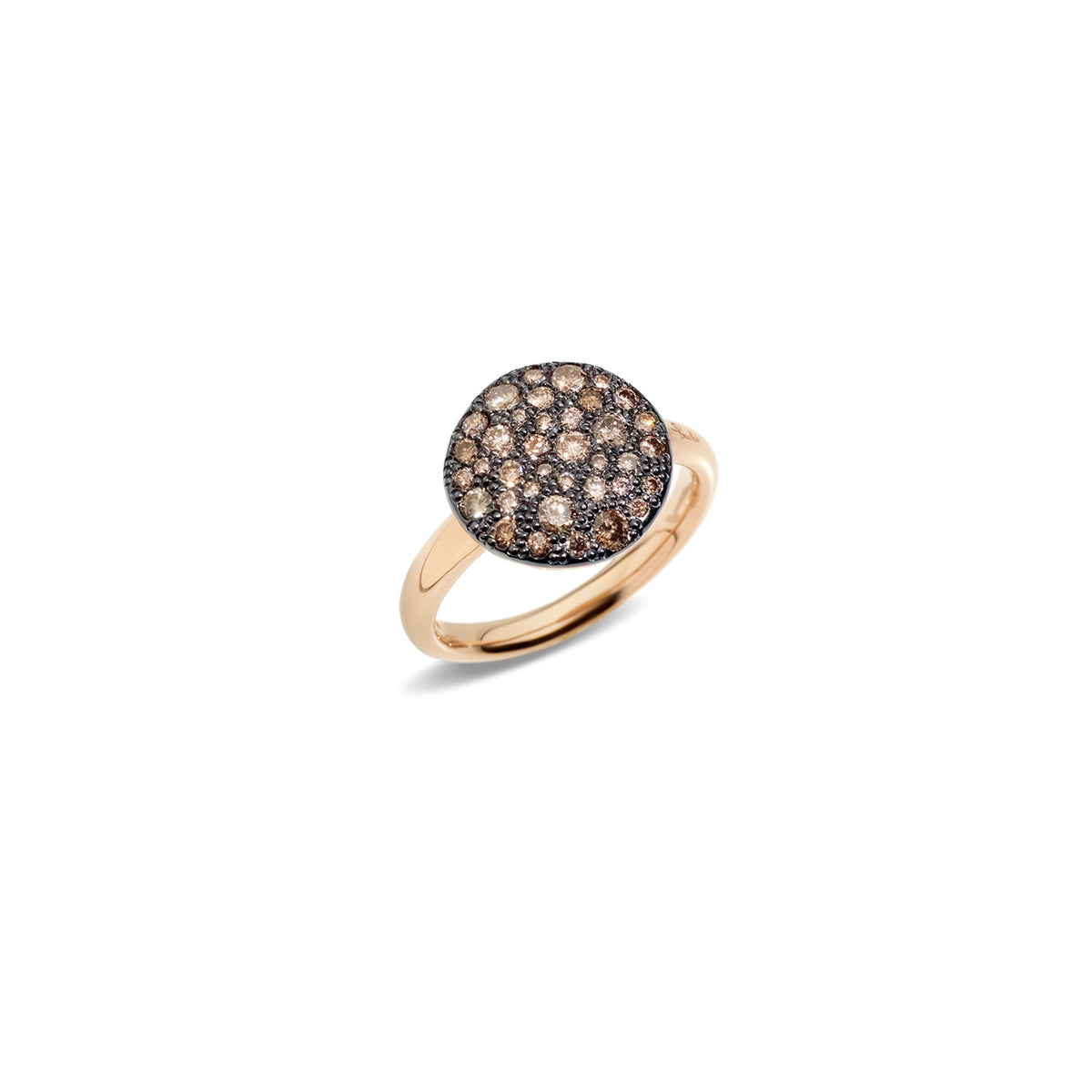 Sabbia Ring in 18k Rose Gold with Brown Diamonds large - Orsini Jewellers NZ