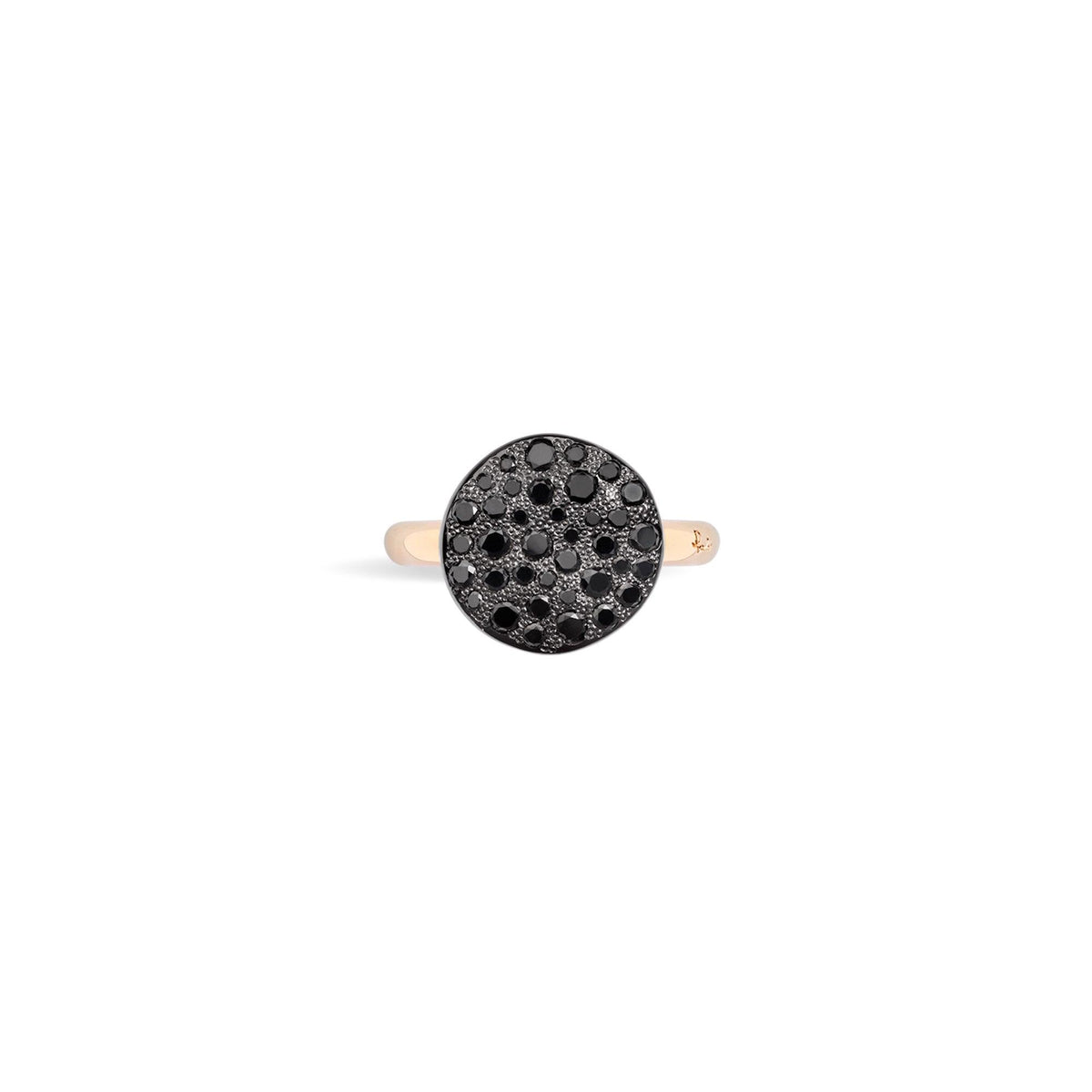 Sabbia Ring in 18k Rose Gold with Pave Black Diamonds - Orsini Jewellers NZ