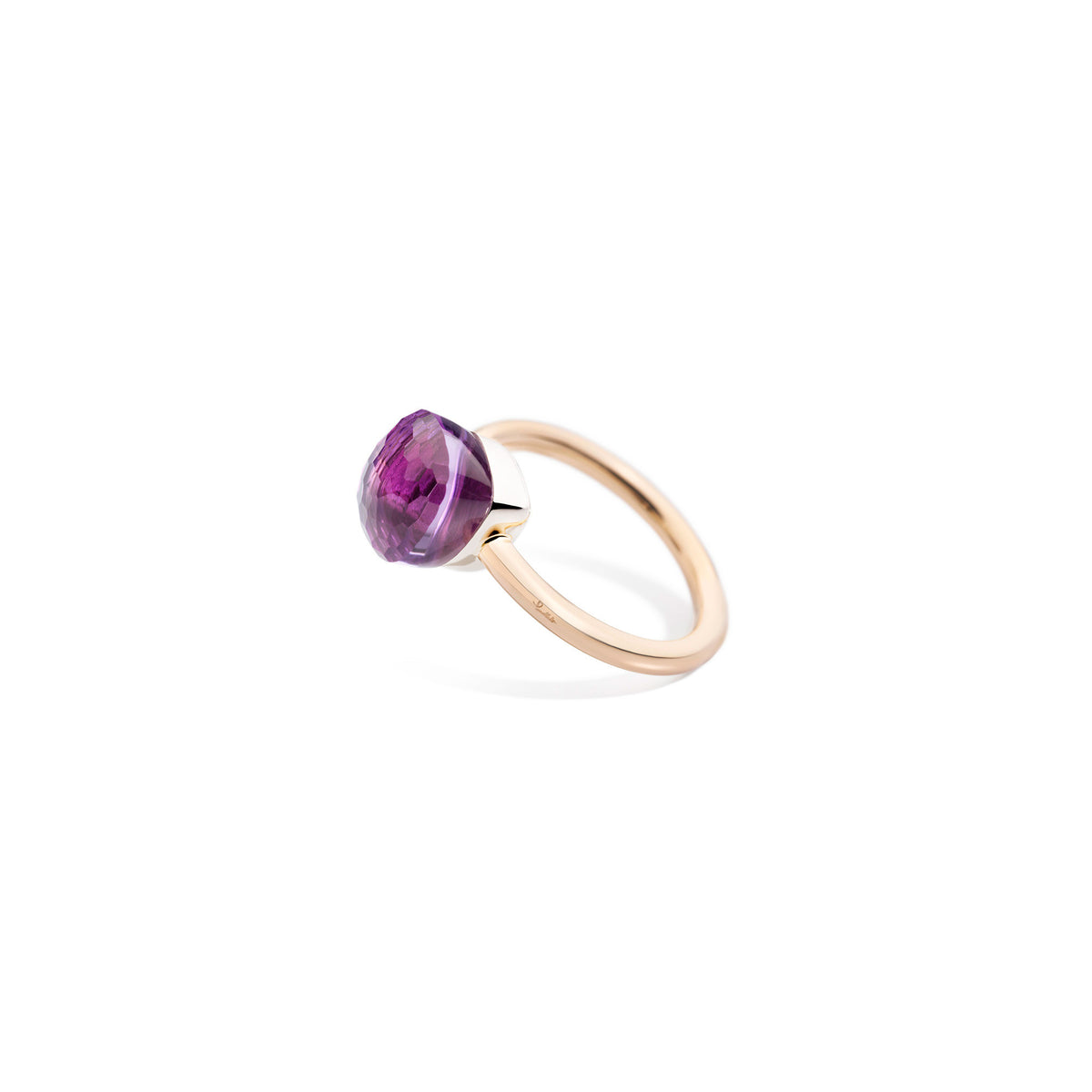 Nudo Petit Ring in 18k Rose Gold and White Gold with Amethyst - Orsini Jewellers NZ