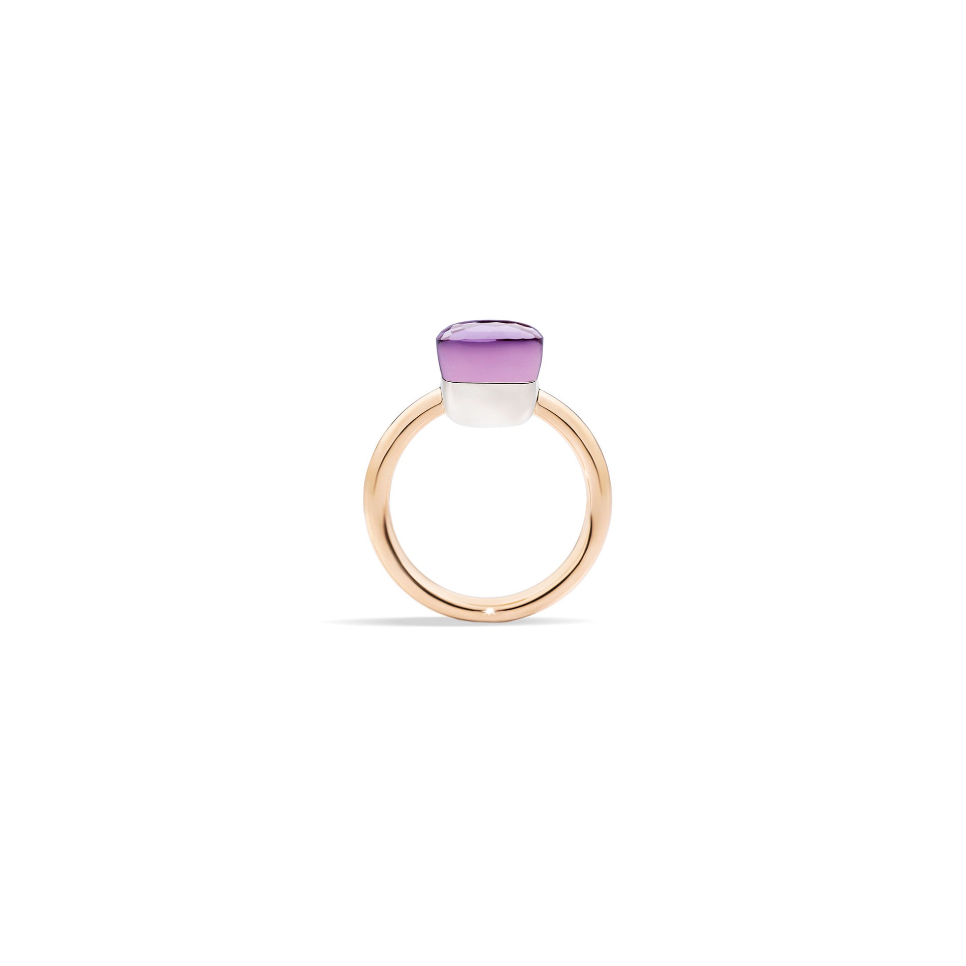 Nudo Petit Ring in 18k Rose Gold and White Gold with Amethyst - Orsini Jewellers NZ