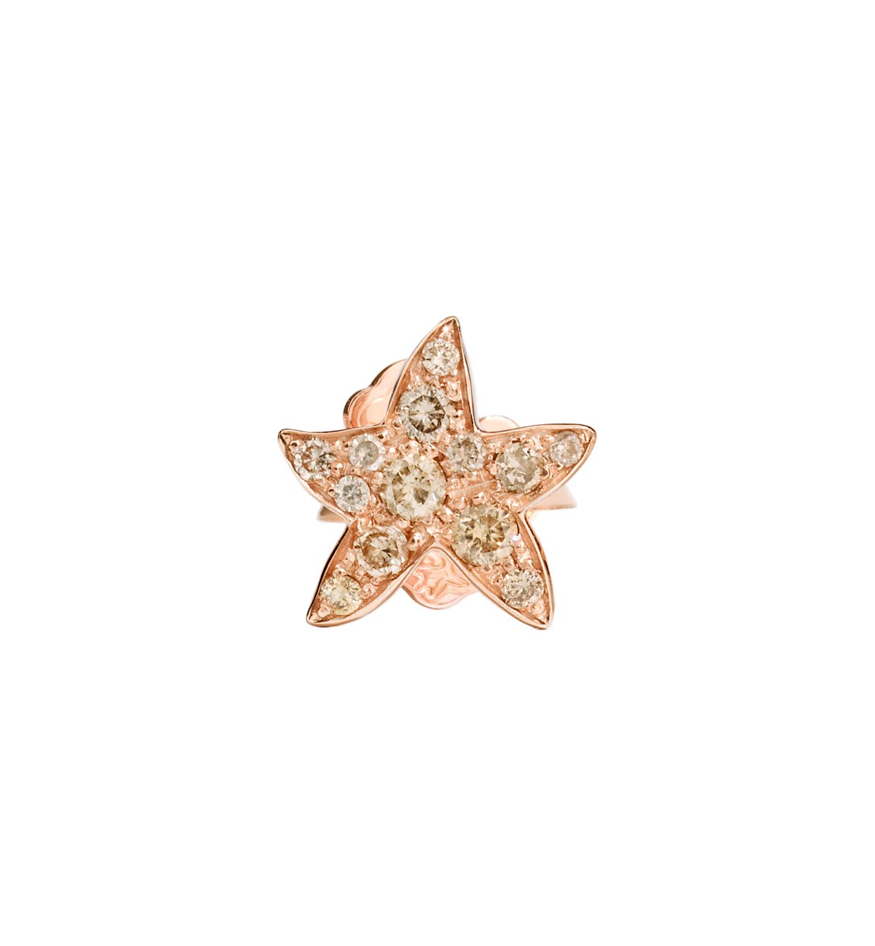 DoDo Earring STAR Rose Gold Brown Diamonds - Orsini Jewellers