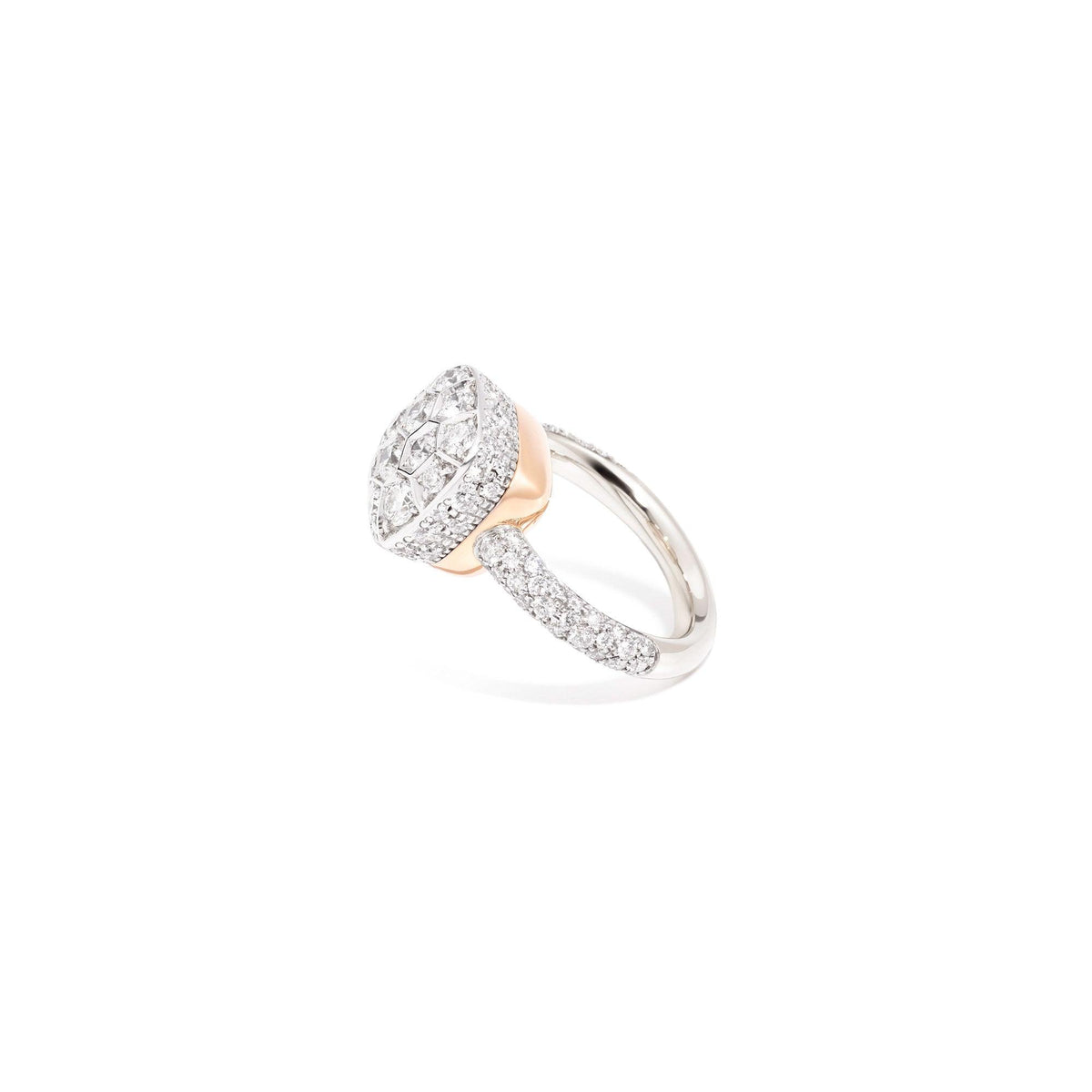 Nudo Maxi Diamond Ring in 18k White Gold and Rose Gold with Diamonds - Orsini Jewellers NZ