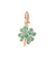 DoDo Four Leaf Clover Charm in 9k Rose Gold with Tsavorites - Orsini Jewellers NZ