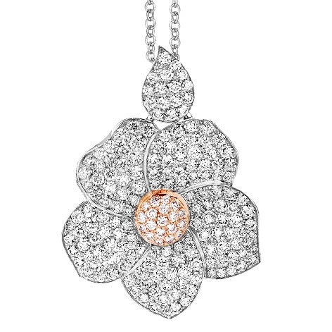 Hulchi Belluni Large Monoi Necklace in 18k White Gold with Diamonds - Orsini Jewellers NZ