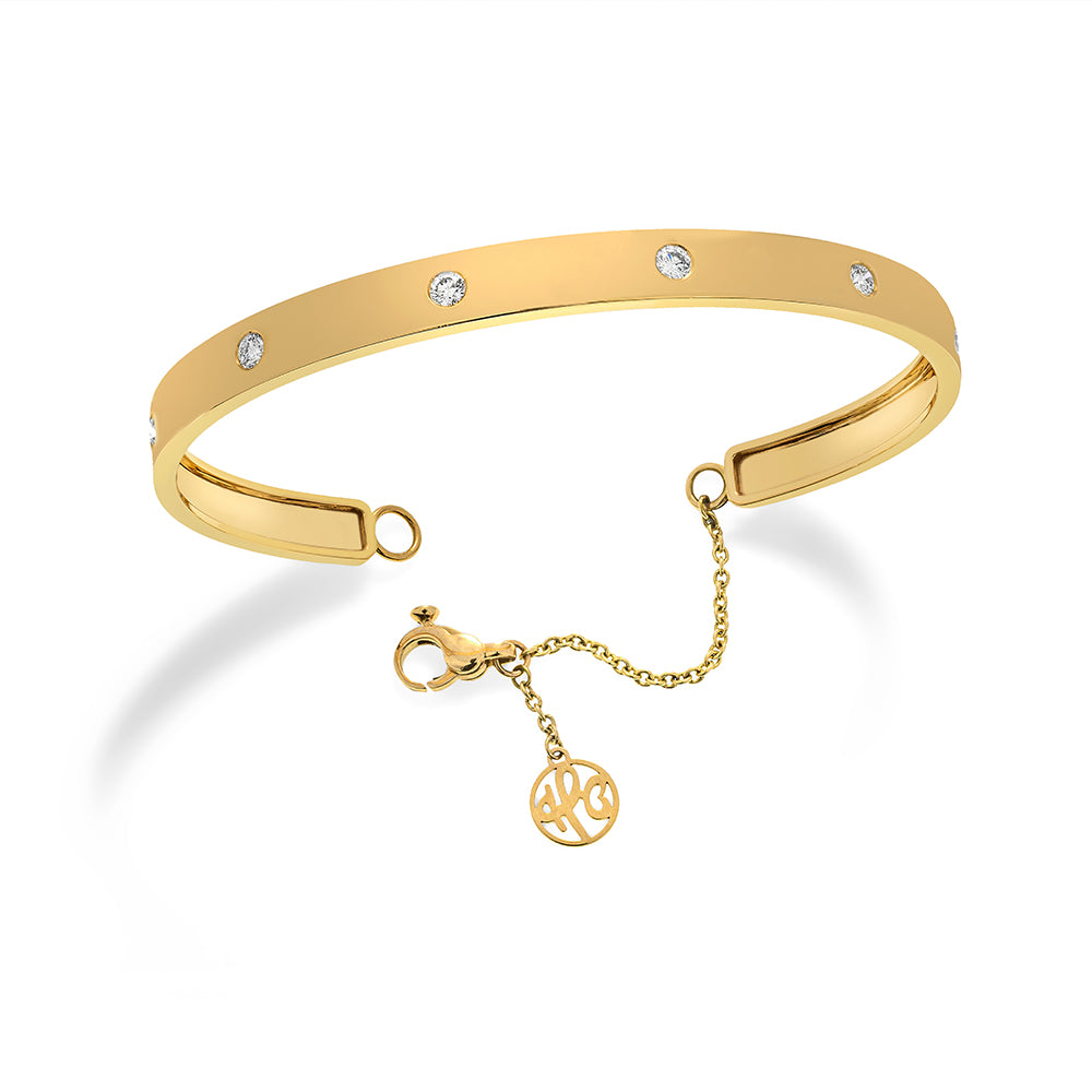 Hulchi Belluni Cubini 18k Yellow Gold Diamond Bracelet - Orsini Jewellers