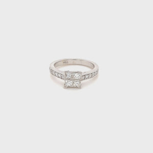 Hulchi Belluni Belluci diamond ring vdeio in lightbox side profile 