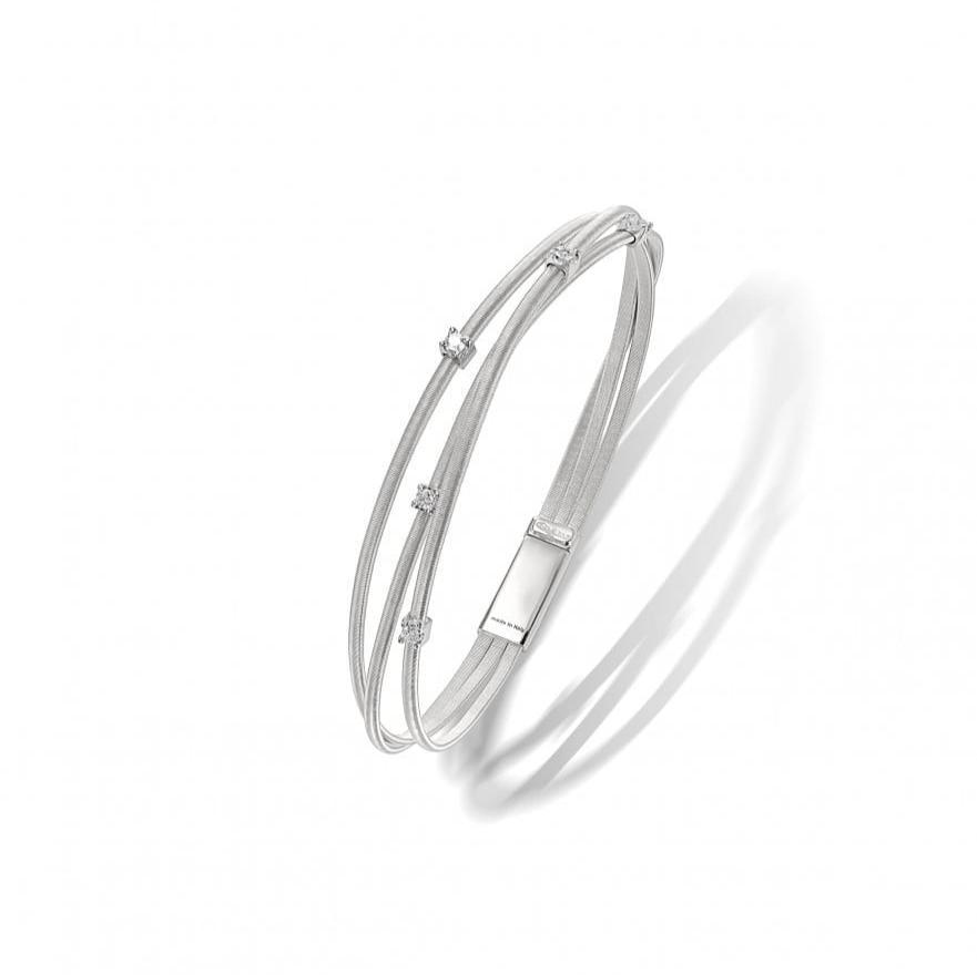 Marco Bicego Goa 18k Gold Diamond Bracelet 3 Strand - Orsini Jewellers