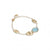 Lunaria Bracelet in 18k Yellow Gold with Aquamarine - Orsini Jewellers NZ