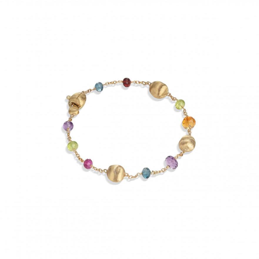 Africa Gemstone Bracelet in 18k Yellow Gold with Mixed Gemstones - Orsini Jewellers NZ