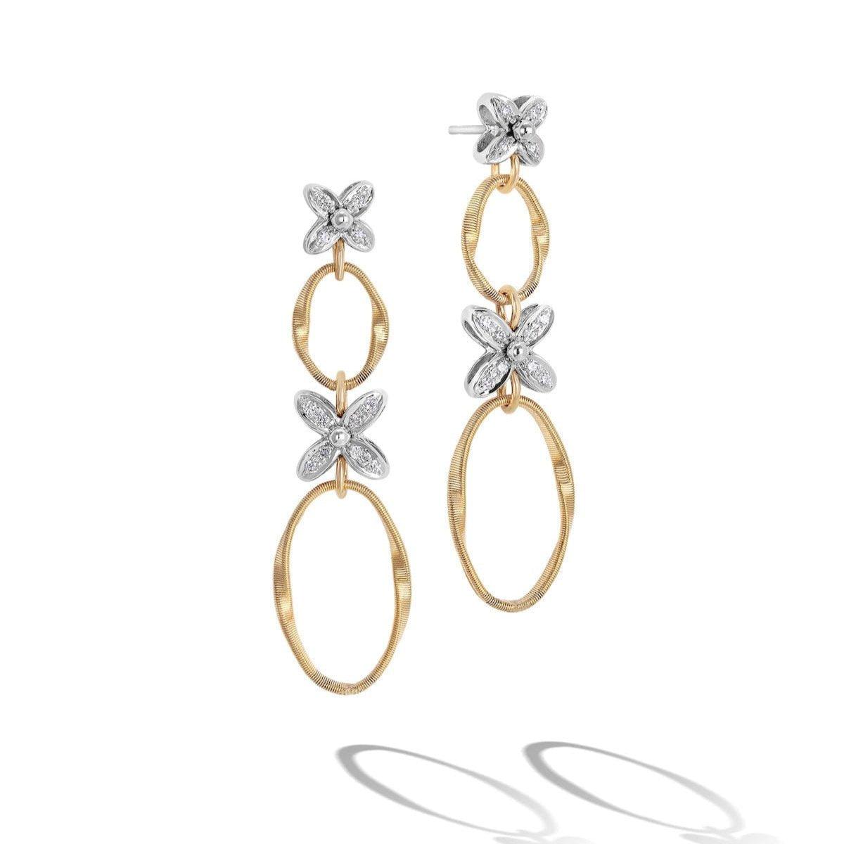 Marco Biecgo Marrakech Onde Drop Earrings Diamonds 18k Gold Flora - Orsini Jewellers