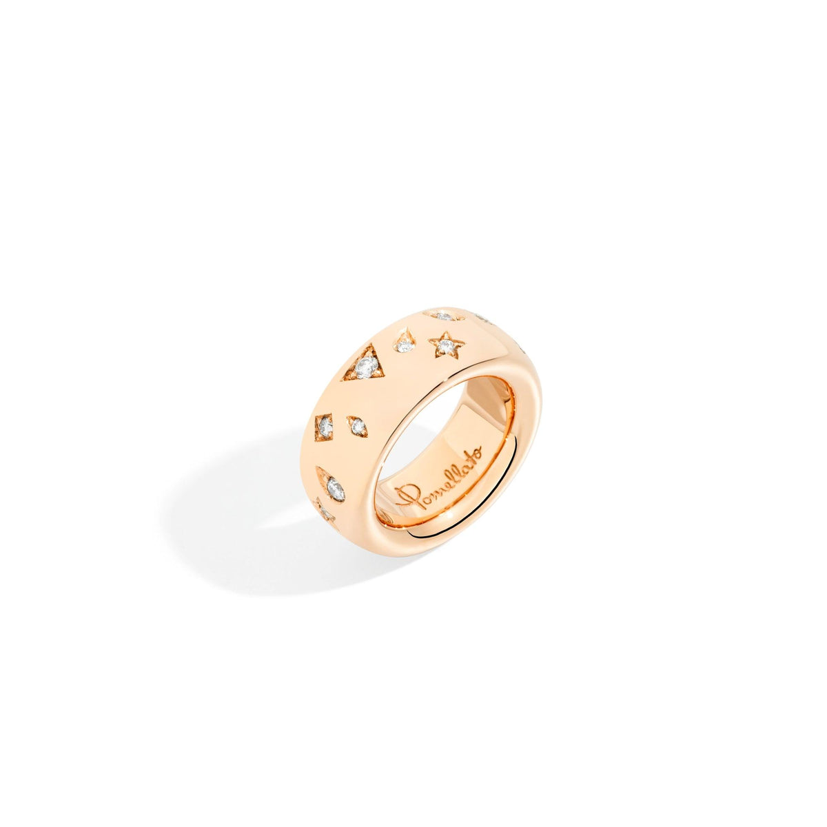 Iconica Ring in 18k Rose Gold with Diamonds (medium) - Orsini Jewellers NZ