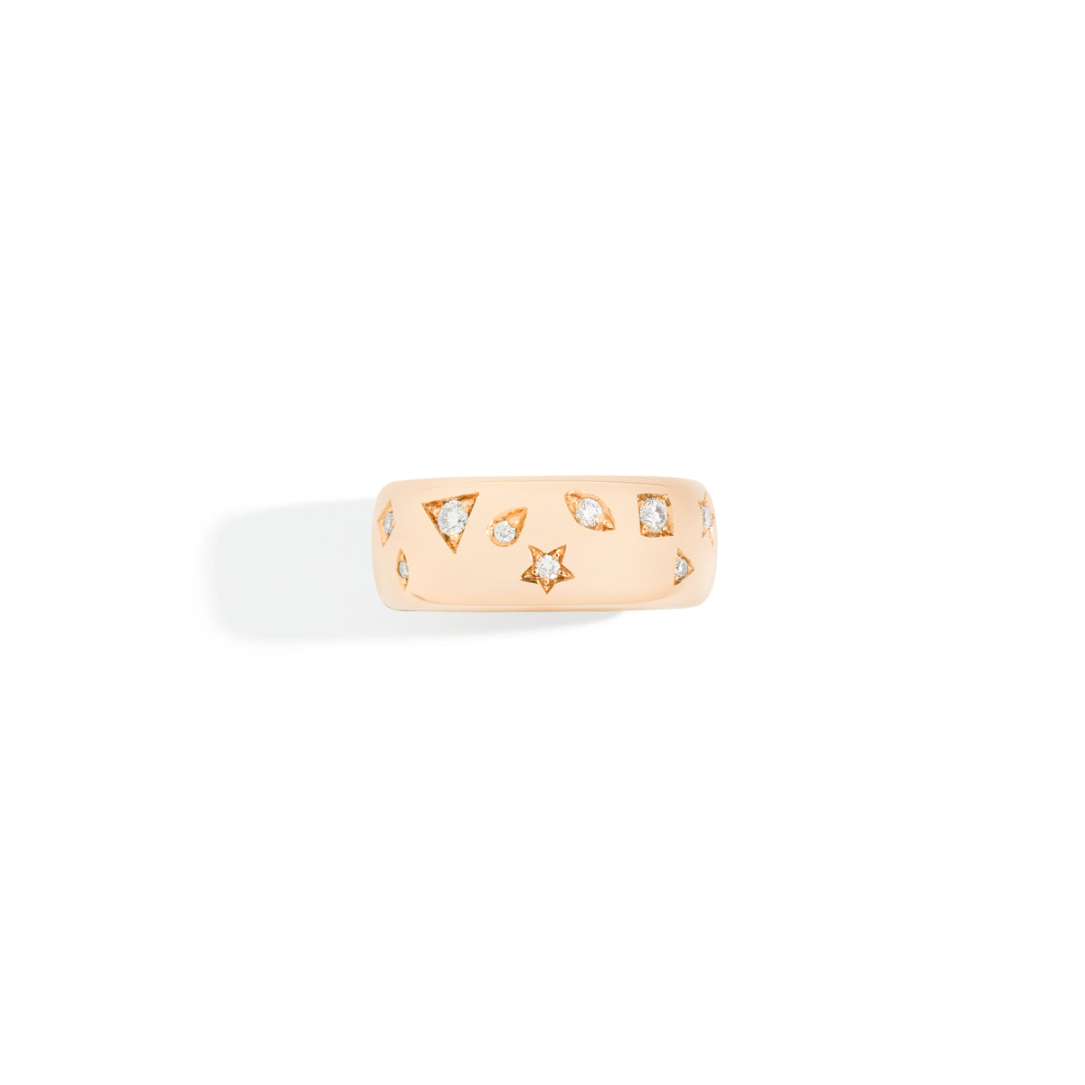 Iconica Ring in 18k Rose Gold with Diamonds (medium) - Orsini Jewellers NZ
