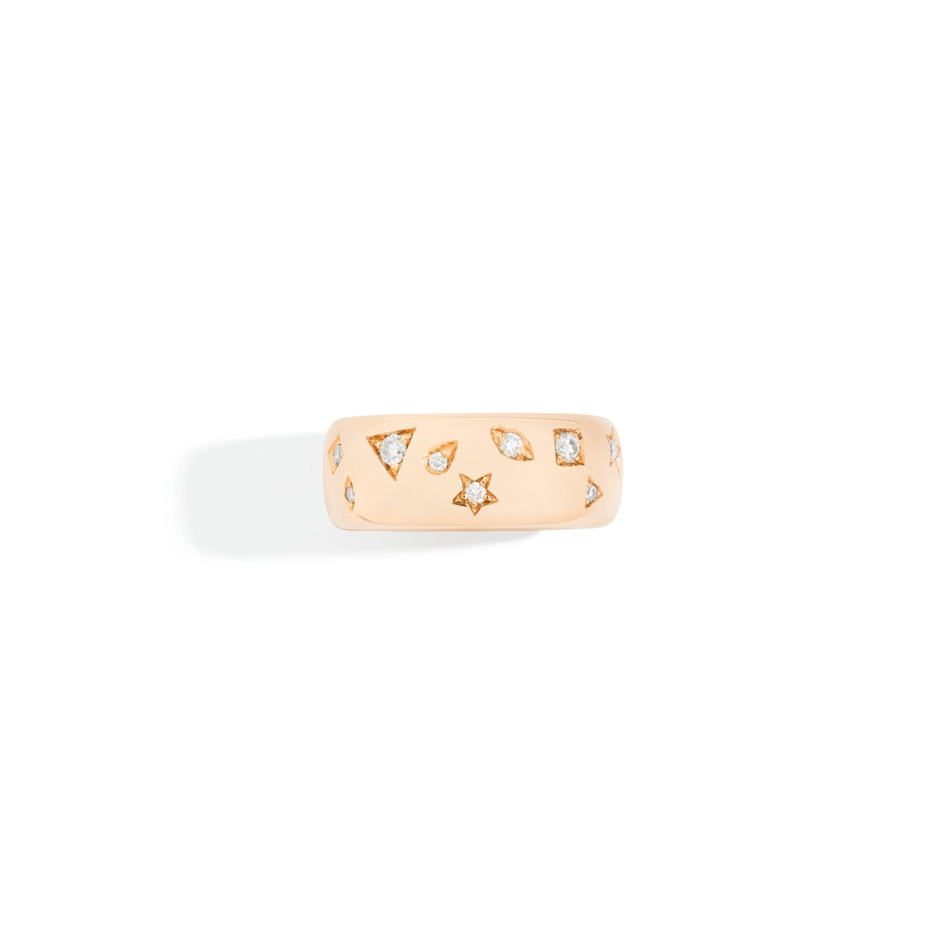 Iconica Ring in 18k Rose Gold with Diamonds (medium) - Orsini Jewellers NZ