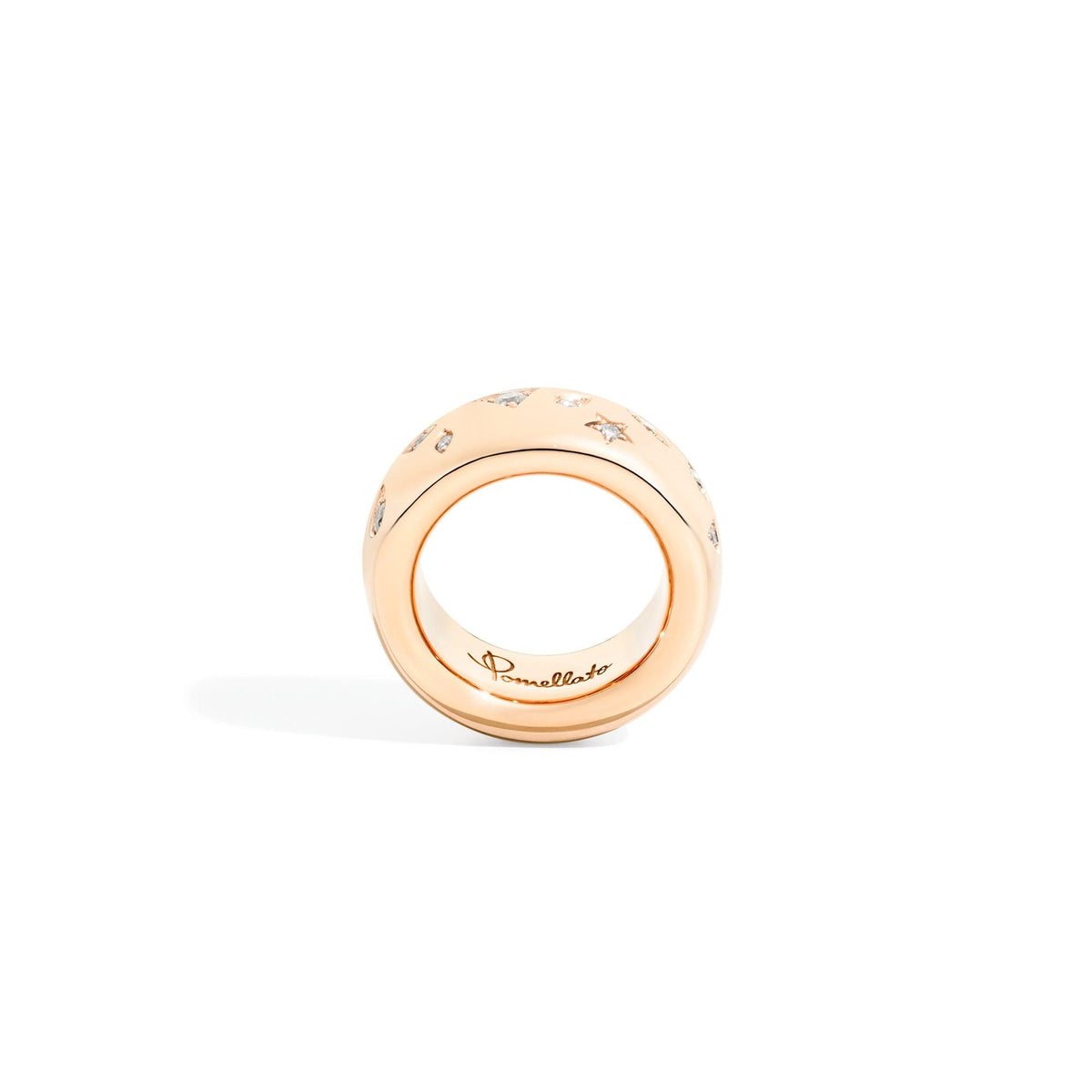 Iconica Ring in 18k Rose Gold with Diamonds (medium) - Orsini Jewellers NZ