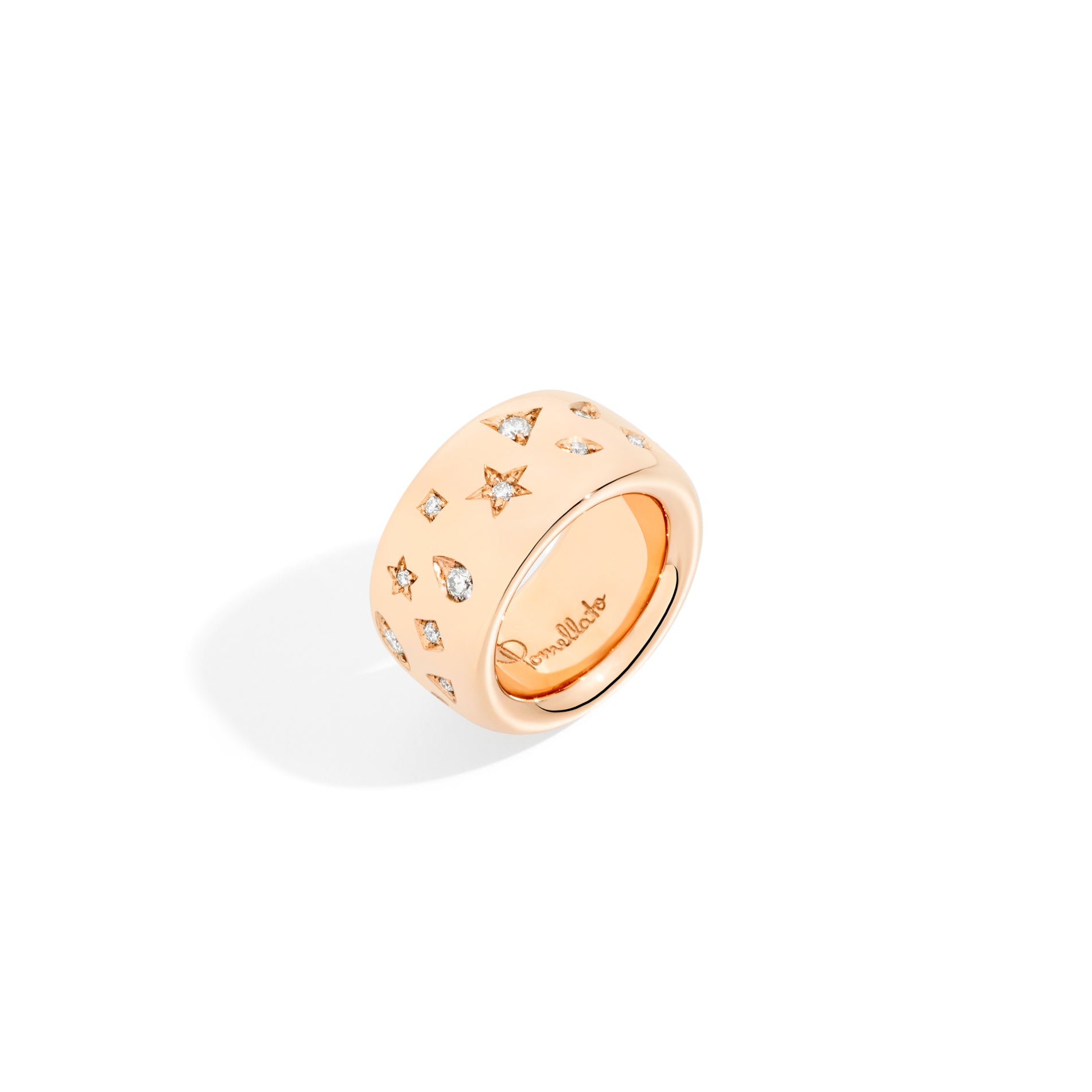 Iconica Ring in 18k Rose Gold with Diamonds (large) - Orsini Jewellers NZ