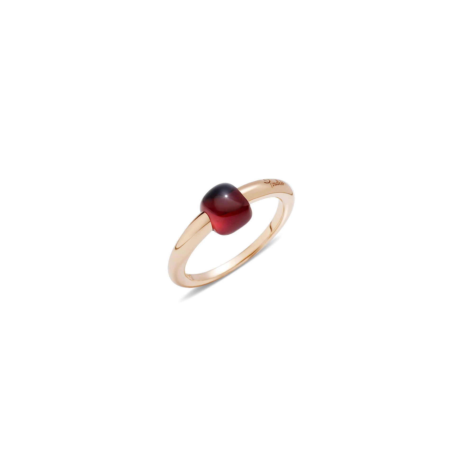 M'ama non M'ama Ring in 18k Rose Gold with Garnet - Orsini Jewellers NZ