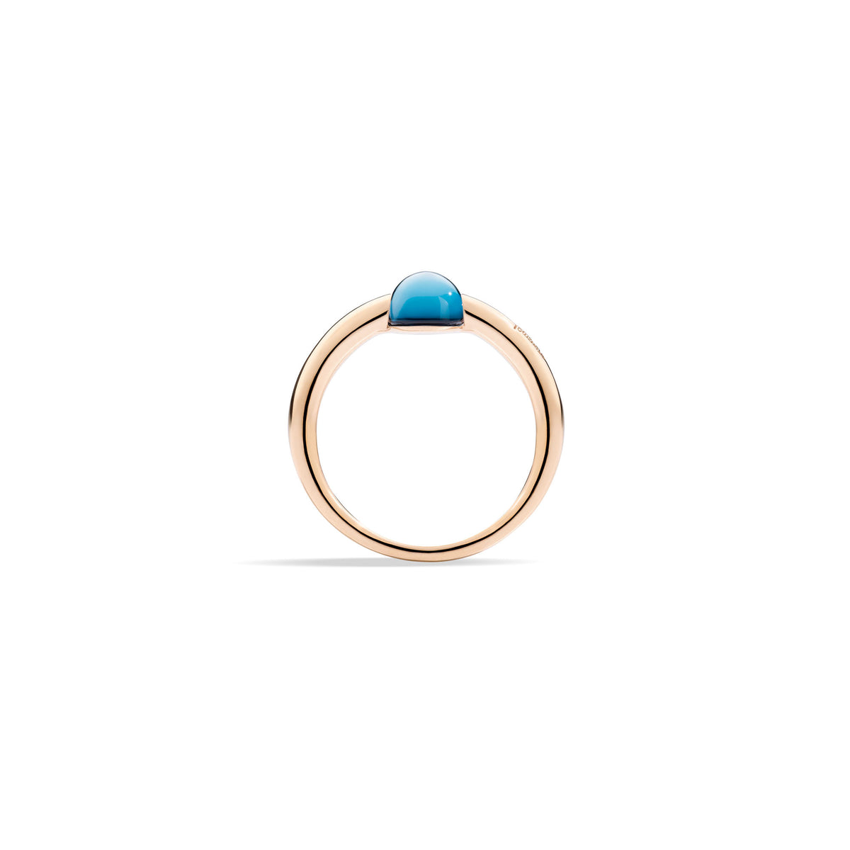 M&#39;ama non M&#39;ama Ring in 18k Rose Gold with London Blue Topaz - Orsini Jewellers NZ