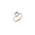 Nudo Petit Ring in 18k Rose Gold and White Gold with White Topaz - Orsini Jewellers NZ