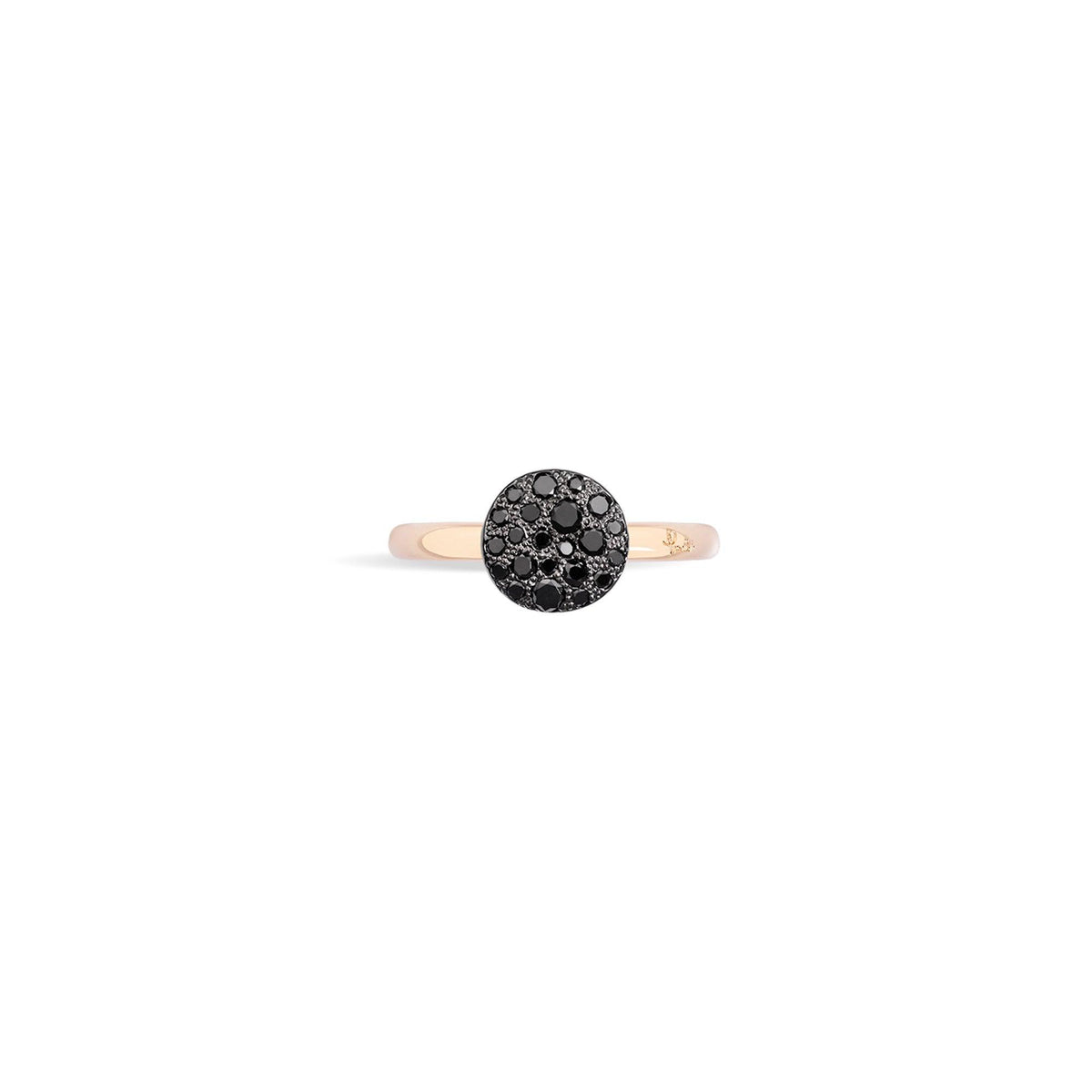 Sabbia Ring in 18k Rose Gold with Pave Black Diamonds - Orsini Jewellers NZ