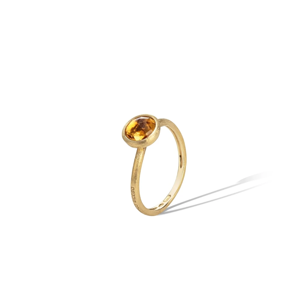 Jaipur Colour Ring in 18k Yellow Gold with Citrine Quartz Mini - Orsini Jewellers NZ