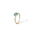 Jaipur Colour Ring in 18k Yellow Gold with Sky Blue Topaz Mini - Orsini Jewellers NZ