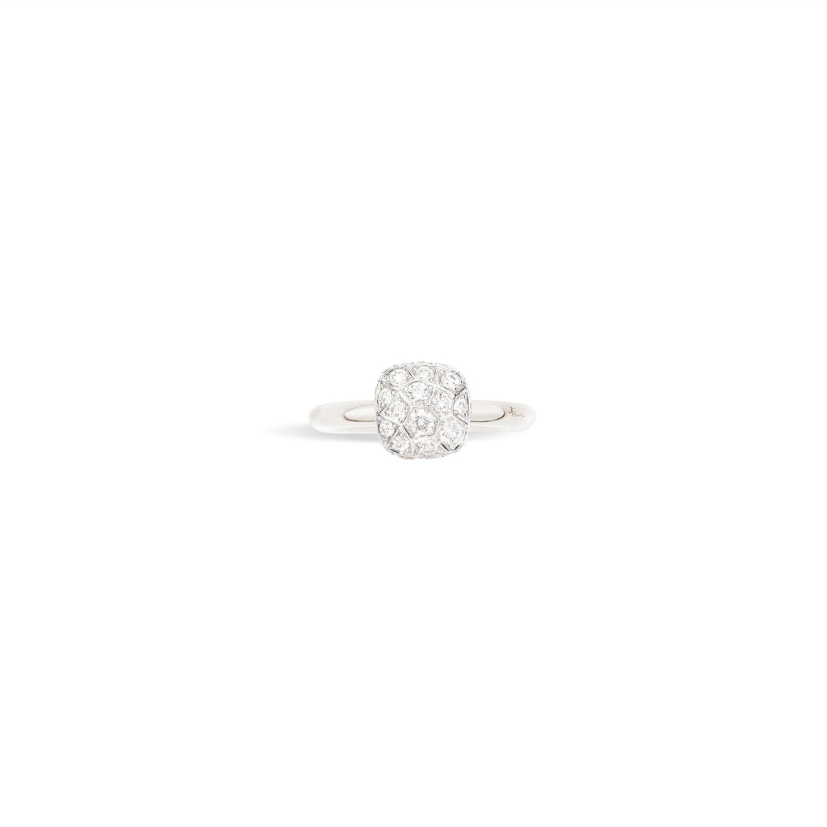 Nudo Petit Ring in 18k White Gold and Rose Gold with Diamonds - Orsini Jewellers NZ