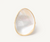 Mother of pearl set in 18k yellow gold Lunaria ring by Marco Bicego 