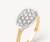 white and yellow gold with diamonds mini Lunaria ring by Marco Bicego 