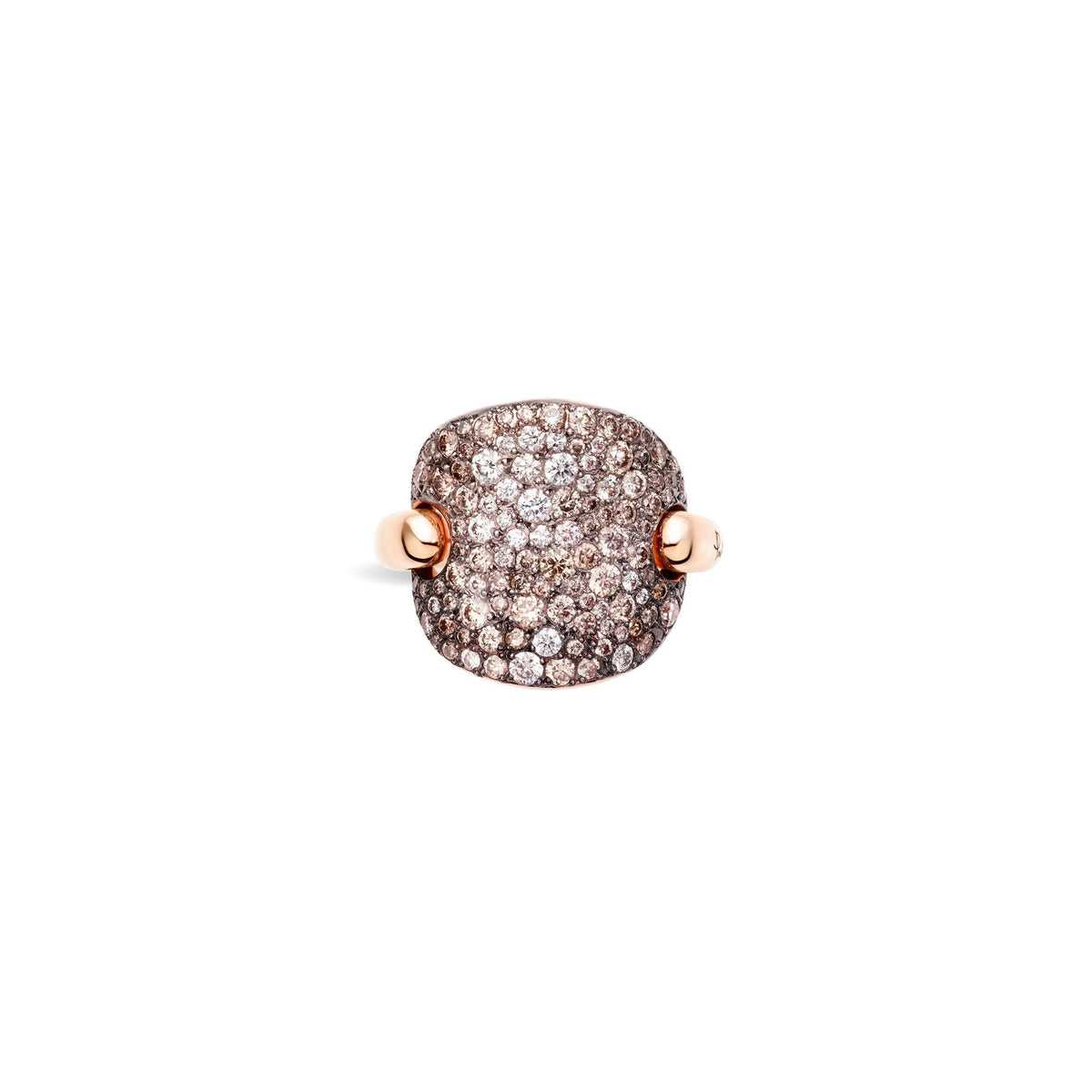 Sabbia Ring in 18k Rose Gold with Brown and White Diamonds - Orsini Jewellers NZ