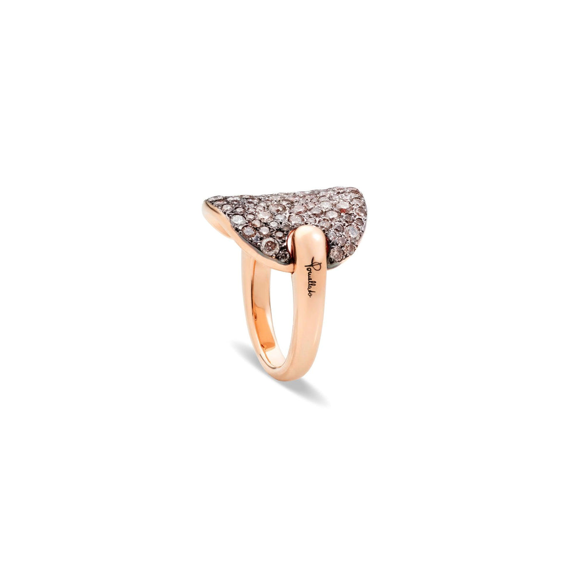 Sabbia Ring in 18k Rose Gold with Brown and White Diamonds - Orsini Jewellers NZ