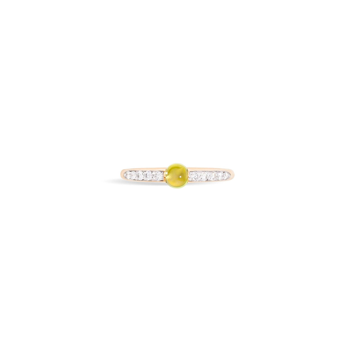 M&#39;ama non M&#39;ama Ring in 18k Rose Gold with Peridot and Diamonds - Orsini Jewellers NZ