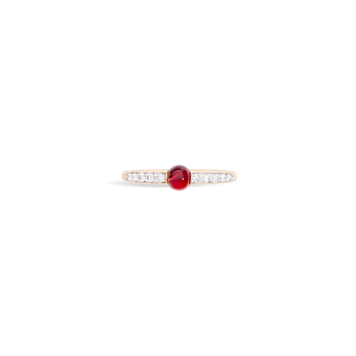 M&#39;ama Non M&#39;ama Ring in 18k Rose Gold with Garnet Ring and Diamonds - Orsini Jewellers NZ