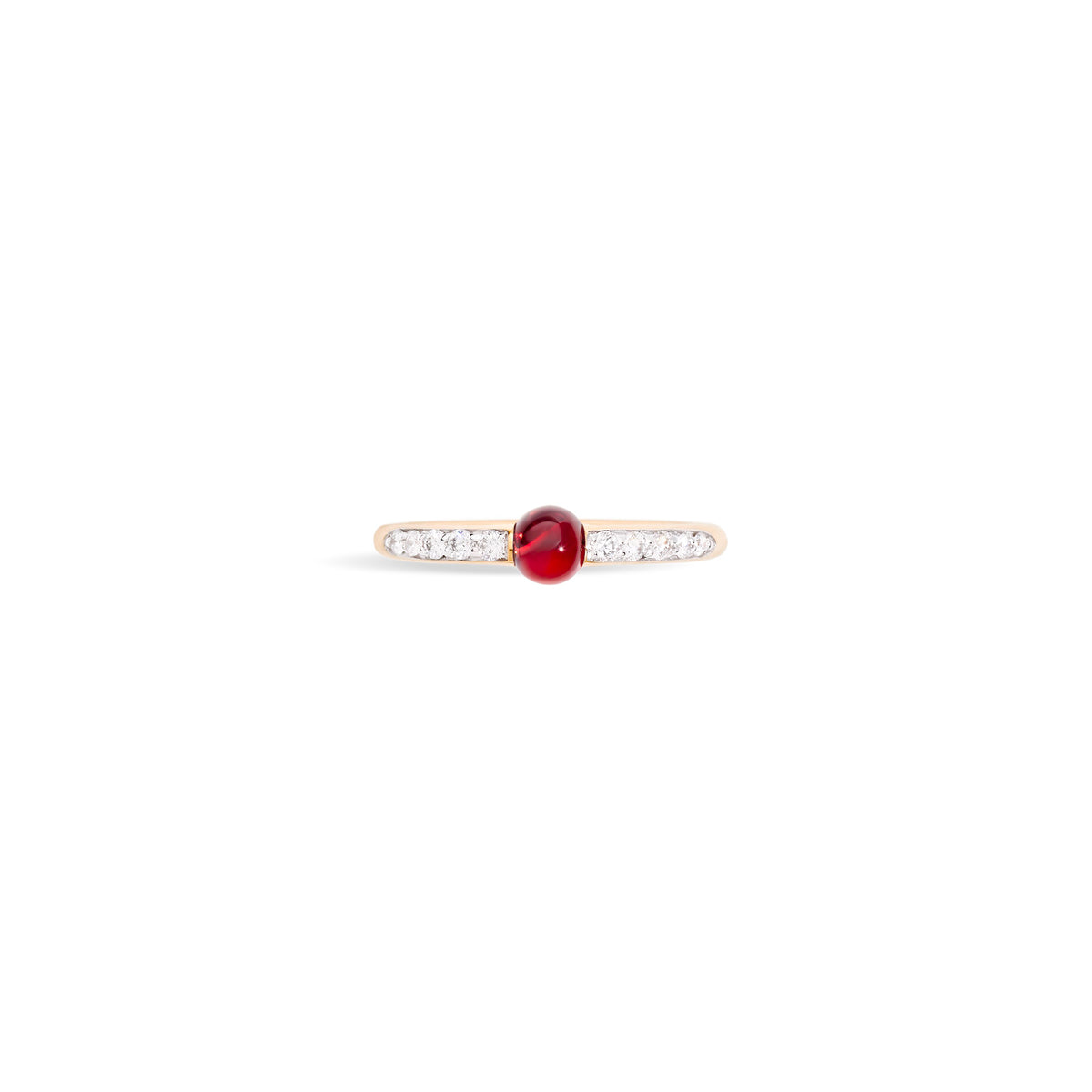M&#39;ama Non M&#39;ama Ring in 18k Rose Gold with Garnet Ring and Diamonds - Orsini Jewellers NZ