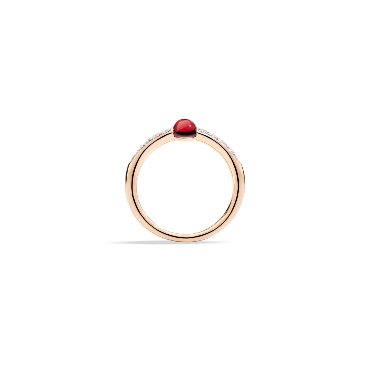 M&#39;ama Non M&#39;ama Ring in 18k Rose Gold with Garnet Ring and Diamonds - Orsini Jewellers NZ