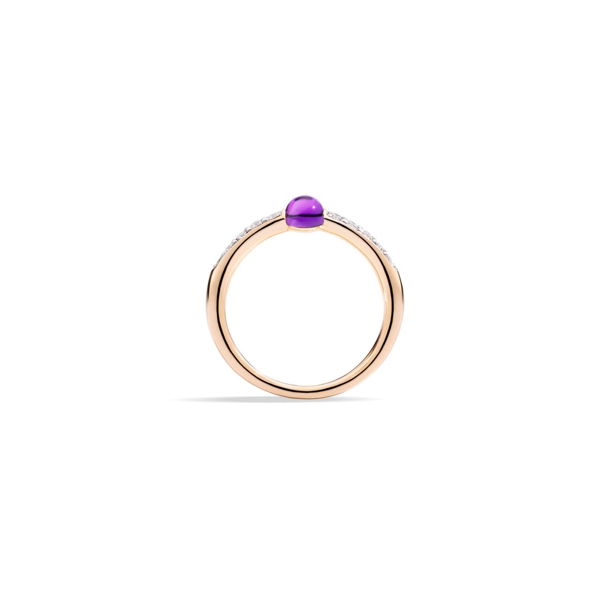 M&#39;ama non M&#39;ama Ring in 18k Rose Gold with Amethyst and Diamonds - Orsini Jewellers NZ