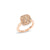 Nudo Maxi Ring in 18k Rose Gold and White Gold with Brown Diamonds - Orsini Jewellers NZ